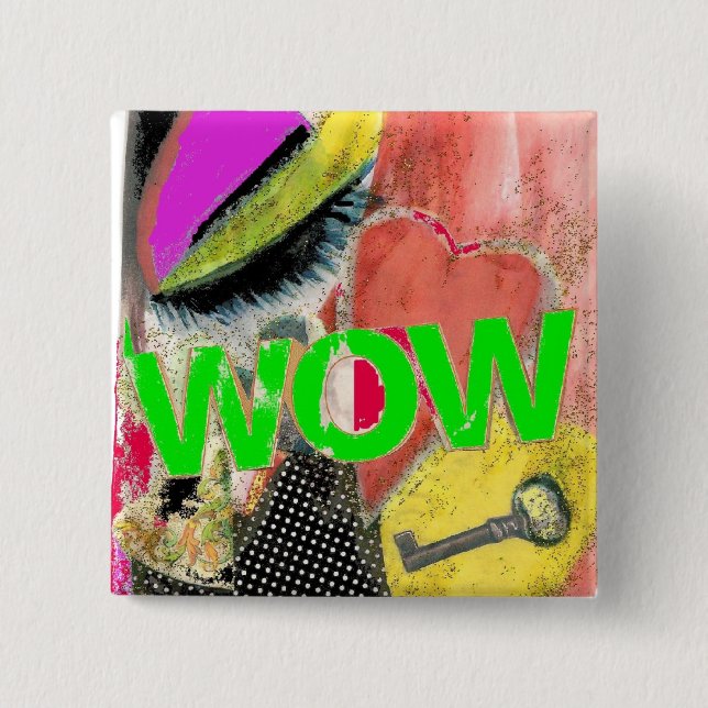 KUNST-BUTTON WOW DIGITAL BUTTON (Vorderseite)