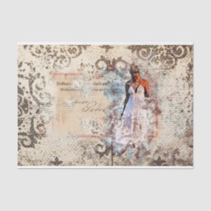 Kunst Collage Romantische Frau 35 Decoupage Seidenpapier