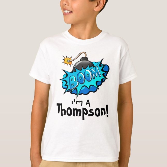 Kunst-Comic-Buch-Boom! T-Shirt (Vorderseite)