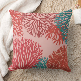 Kunst Coral & Turquoise Kissen