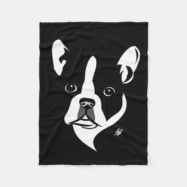 Kunst-Decken Bostons Terrier Fleecedecke (Vorderseite)
