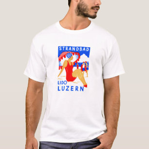 Kunst-Deko 1929 Strandbad Lido Luzern T-Shirt
