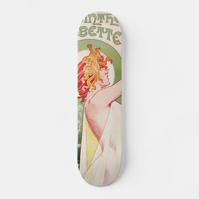 Kunst-Deko Alphonse Mucha Skateboard (Vorderseite)