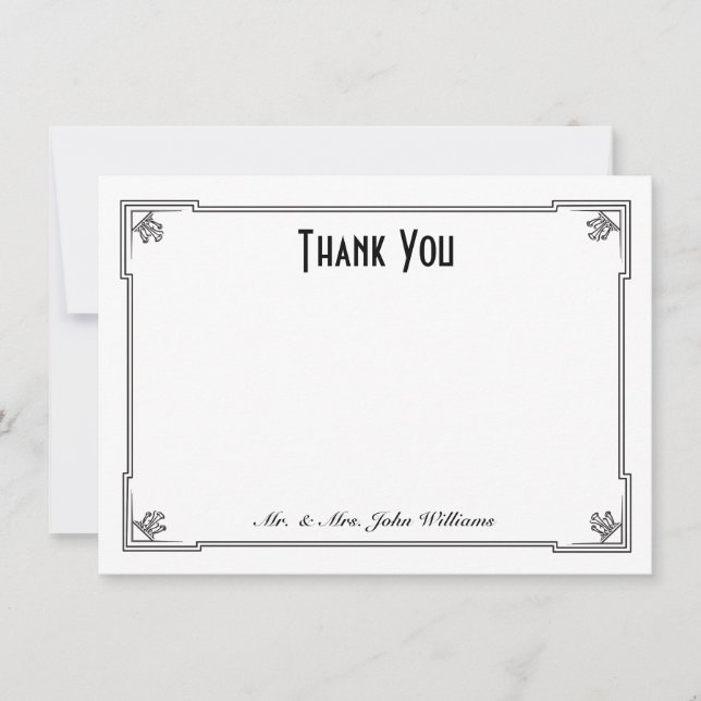 Kunst-Deko-Art-Ebene danken Ihnen Anmerkungs-Karte Dankeskarte (Vorderseite)