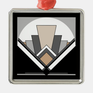 Kunst-Deko-Ausdruck Silbernes Ornament