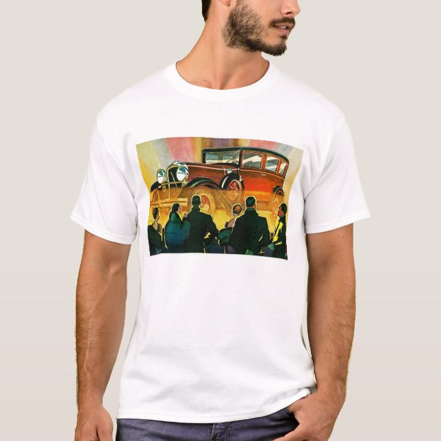 Kunst-Deko-Automobil-Illustration T-Shirt (Vorderseite)