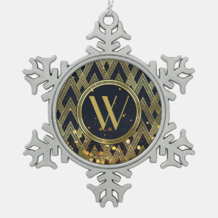 Kunst-Deko-bezauberndes geometrisches Schneeflocken Zinn-Ornament