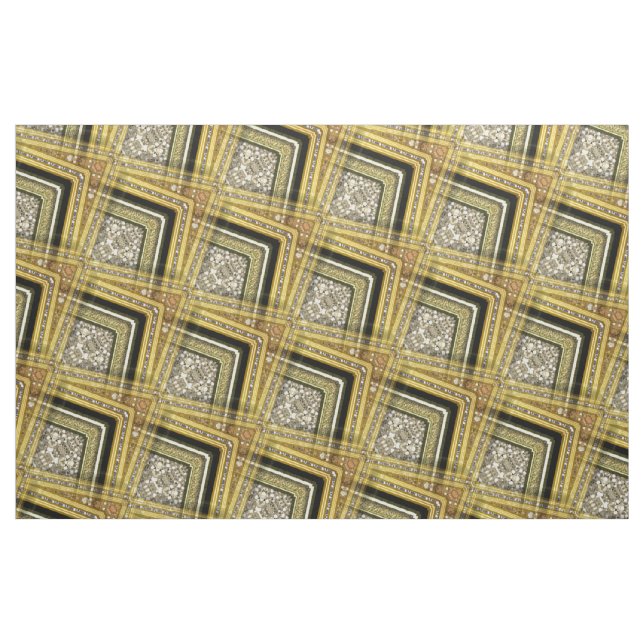 Kunst-Deko-bezauberndes Goldschwarz-Muster-Gewebe Stoff (Fat Quarter (45,7 x 55,9 cm))
