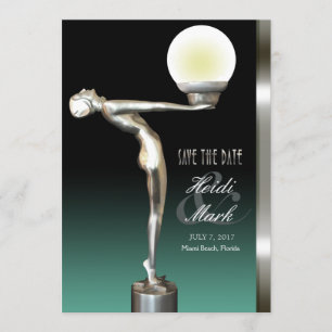 Kunst-Deko bezauberndes Nouveau Save the Date