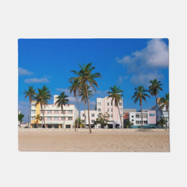 Kunst-Deko-Bezirk des Südstrandes Miami Fußmatte (Vorderseite)