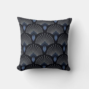 Kunst-Deko-blaue Feder/Fan-Entwurfthrow-Kissen Kissen