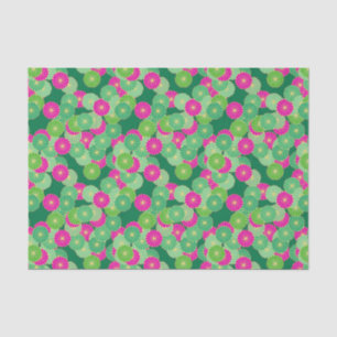 Kunst-Deko-Blumenmuster - Schatten von Grünem, Seidenpapier