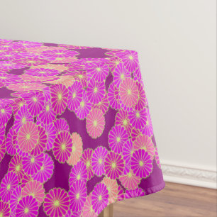 Kunst-Deko-Blumenmuster - Schatten von violettem, Tischdecke