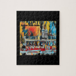 Kunst-Deko-Boston-Schwan-Boote Puzzle