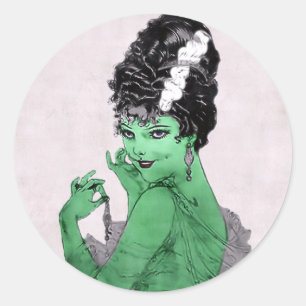 Kunst-Deko-Braut-Aufkleber Runder Aufkleber