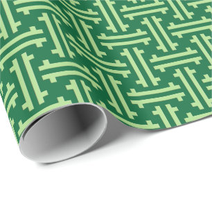 Kunst-Deko-chinesisches Gitterwerk, Jade-Grün Geschenkpapier
