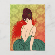 Kunst-Deko-Dame mit Damast - BIANCA: Weihnachten