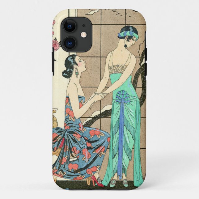 Kunst-Deko-Damen durch den Fenster iPhone Fall Case-Mate iPhone Hülle (Rückseite)