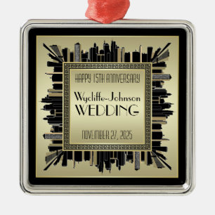 Kunst-Deko, der Champagne-GoldGatsby Glamour Ornament Aus Metall