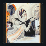 Kunst-Deko-Entwurfs-Uhr durch Dodo Quadratische Wanduhr<br><div class="desc">Niedlicher und bunter "ihr bestster Wunsch-" Kunst-Deko-Druck durch Dodo</div>