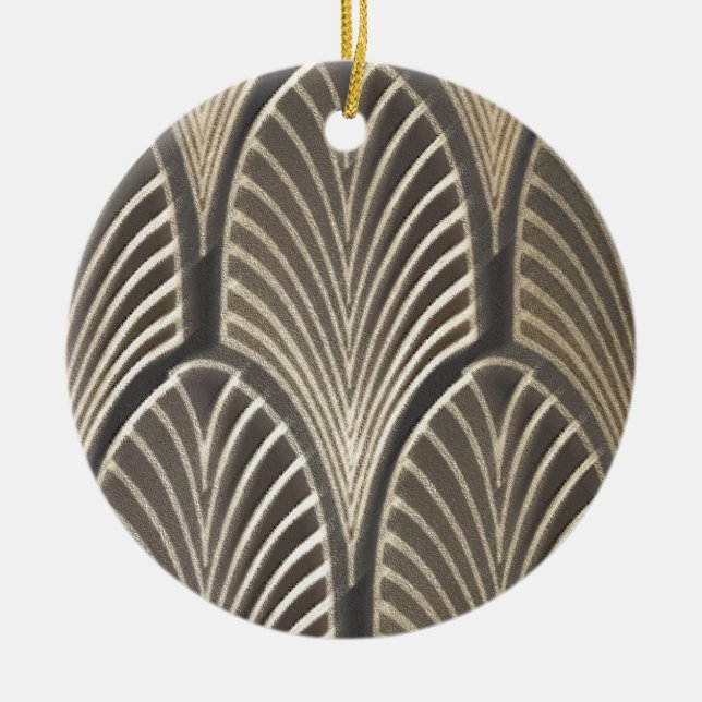 Kunst-Deko-Fan Keramikornament (Vorne)