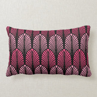 Kunst-Deko-Feder-Muster, pinkfarbenes rosa und Lendenkissen