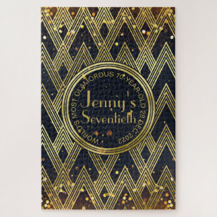 Kunst-Deko Gatsby Glitzer-geometrisches Puzzle