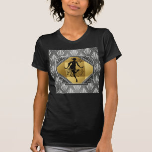 Kunst-Deko Gatsby Zwanzigerjahre Entwurf T-Shirt