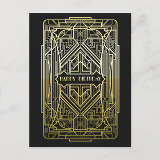 Kunst-Deko-Geburtstag Postkarte