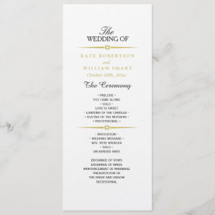 KUNST-DEKO-GOLDDEVIDERS Hochzeits-Programm Programm