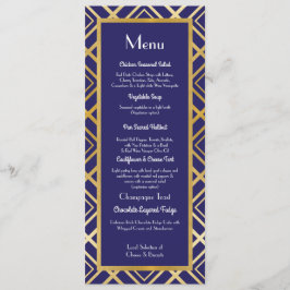 Kunst-Deko-Goldmarine-Menü-Hochzeitszwanziger Menükarte