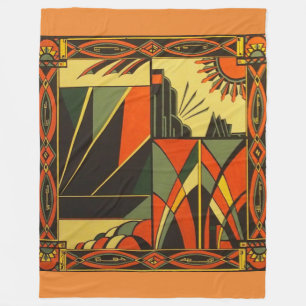 Kunst-Deko in der orange großen Decke