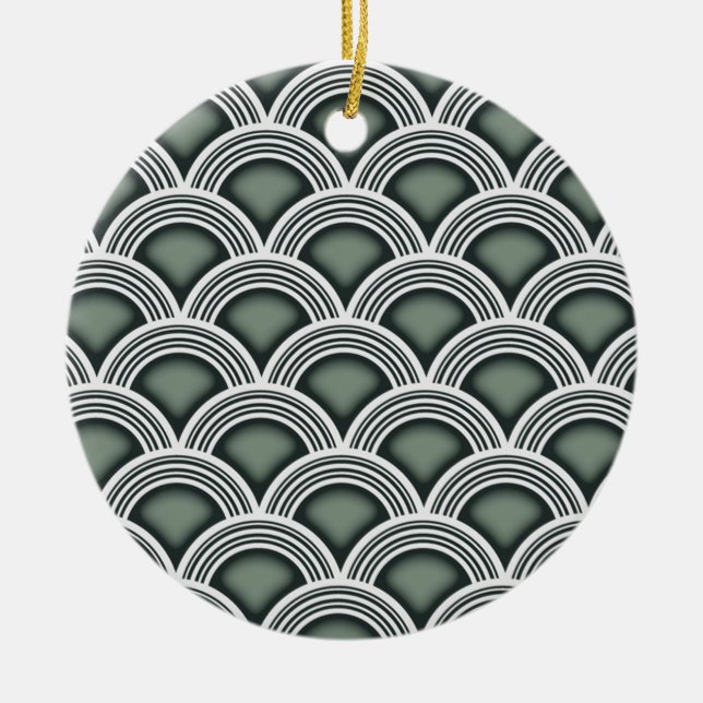 Kunst-Deko-konzentrische Kreise Keramik Ornament (Vorne)