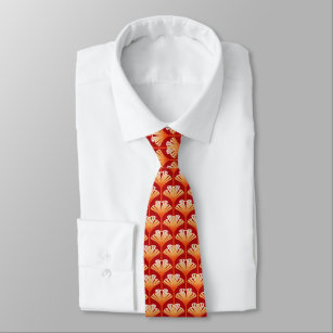 Kunst-Deko-Lilie, Mandarine-Orange und Gold Krawatte