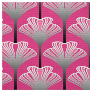 Kunst-Deko-Lilie, pinkfarbenes rosa und silbernes Stoff