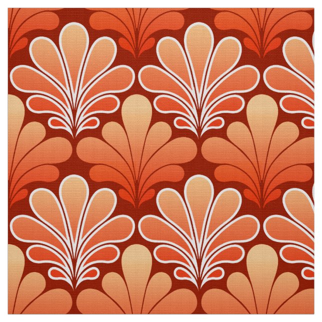 Kunst-Deko-Muschel-Muster, Mandarine Stoff (Muster)