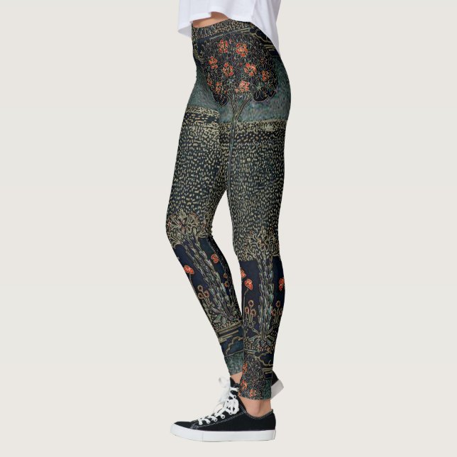 Kunst-Deko-Nachtgarten Leggings (Links)
