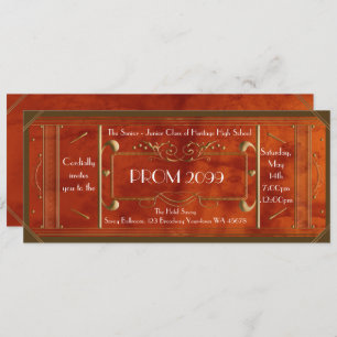 Kunst-Deko PROM-Karte, lederner Luxus Einladung
