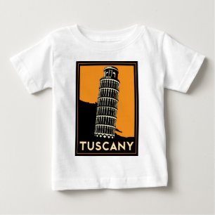 Kunst-Deko-Reiseplakat Toskana Italien retro Baby T-shirt