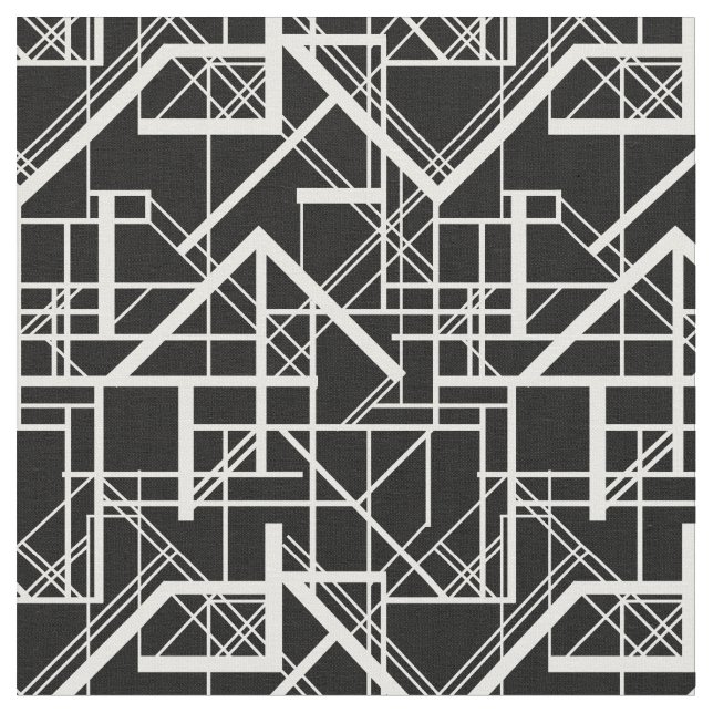 Kunst-Deko Schwarzweiss Stoff (Nahaufnahme)