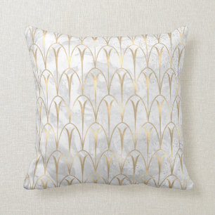 Kunst-Deko-Skala-Geometrie-weißer grauer Kissen