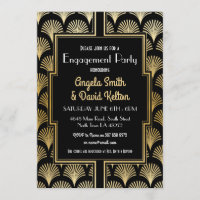 Kunst-Deko-Verlobung Gatsby Zwanzigerjahre GOLD