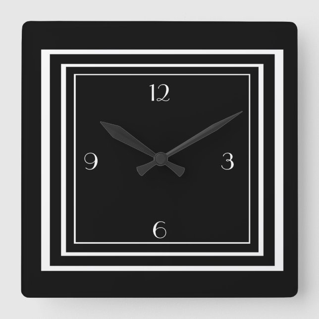 KUNST-DEKO-WAND-UHR QUADRATISCHE WANDUHR (Vorderseite)