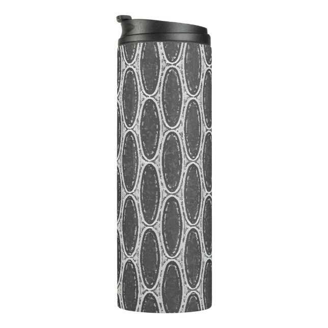 Kunst-Deko-Zickzack thermische Trommel Thermosbecher (Nach rechts gedreht)