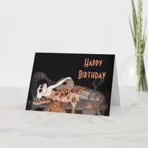 Kunst-Deko-Zwanzigerjahre, die Karte Dame