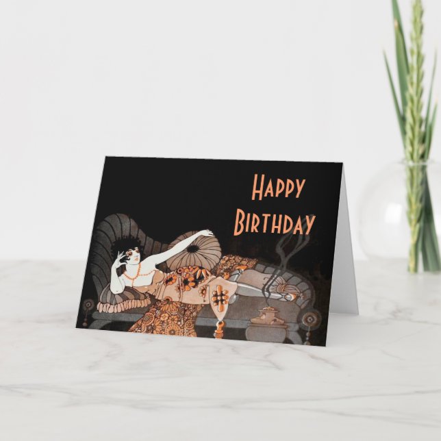 Kunst-Deko-Zwanzigerjahre, die Karte Dame (Vorderseite)