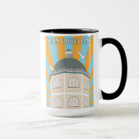 Kunst-Dekoart-Tasse, die Worthing Haube