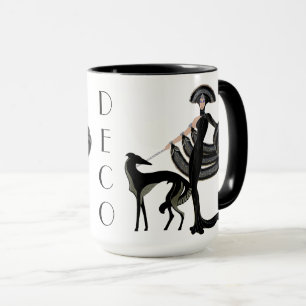 Kunst-Dekoborzoi-Tasse Tasse