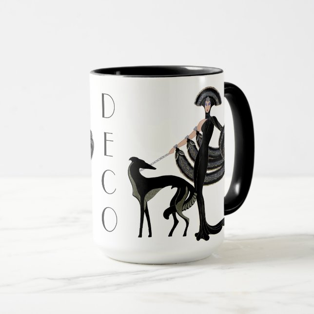 Kunst-Dekoborzoi-Tasse Tasse (VorderseiteRechts)