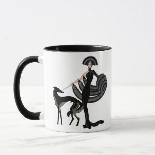 Kunst-Dekoborzoi-Tasse Tasse